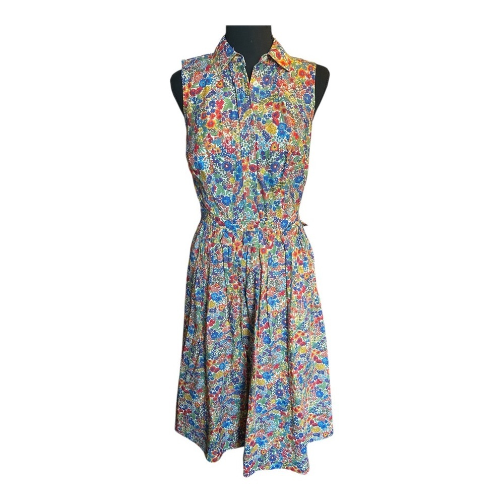 J Crew Liberty Fabric Women Floral Sleeveless Dress Size 2